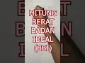 Download Lagu CARA CEPAT HITUNG BERAT BADAN IDEAL #shorts