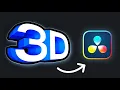 How To Make 3D Text in 1 Minute DaVinci Tutorial