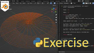 Beginner Blender Python Exercise Circle mesh from scratch Part 2