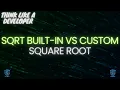 How to Calculates Square Roots in C Built-In vs Custom Function