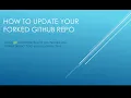 How To Synchronize Your Forked GitHub Project