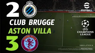 🔴 Club Brugge vs Aston Villa 2 - 4 | HIGHLIGHTS | UEFA Champions League 2026 | eFootball Simulation