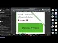 BIT Semester 02 Revision Database System I Day 1 Lesson 1