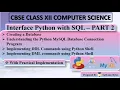 Interface Python with MySQL Part 2 CBSE Class 12 CS Python MySQL Database Operations Guide