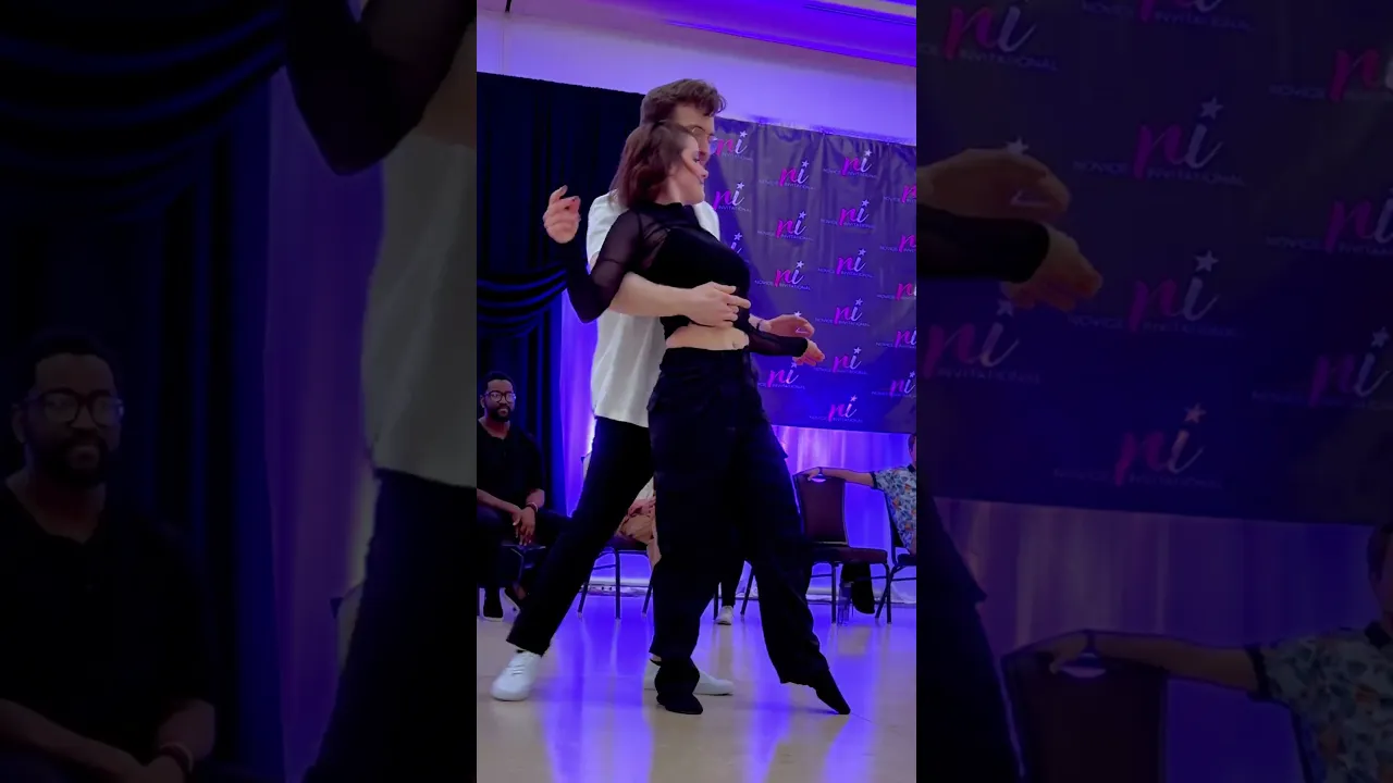 He said “🤪” during the ending footwork | FULL VIDEO UP NOW | #westcoastswing #improv #dance