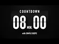 8 Minute Countdown Timer Flip Clock with Simple Beeps