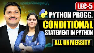 Python Lecture 5 Conditional Statements First Year Engineering Python Programming Poonam Mam