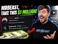 I Tried Giving MrBeast 1 Million For Reaching 500 Million Subscribers MrBeast