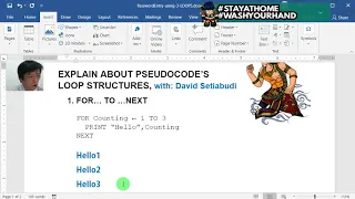 Pseudocode 3 Loop Structures - David Setiabudi For To Next Repeat Until While Do Endwhile