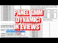 Panel Generalized Method of Moment GMM in Eviews Dynamic
