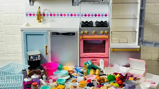 ASMR 🛒 Organizing & Restocking My American Girl Doll Kitchen With Mini Food! ✨