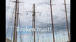 Broken mast, Wooden boats and a fixed windlass.