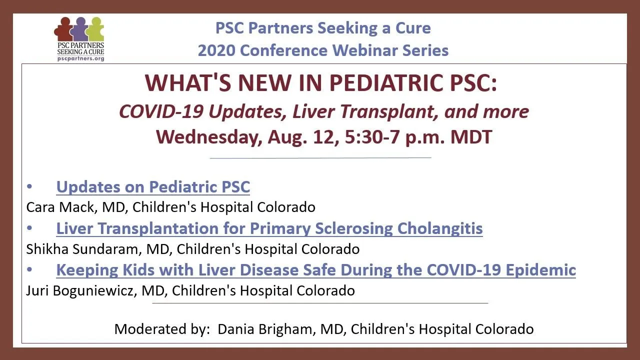 What's New in Pediatric PSC: COVID-19 Updates, Liver Transplant, and More