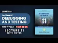 1 21 Software Debugging Testing Types of Testing PTB New Book 2025 Class 11 Computer Science