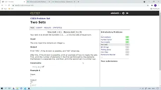 CSES FI PYTHON Two Sets