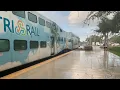 Northbound Tri Rail train pulling out of Deerfield beach station
