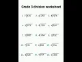 Grade 3 division worksheet