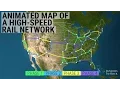This animated map shows how radically a high-speed train system would improve travel in the US