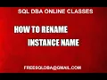 How to Rename Sql Server