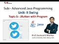Topic-5 JButton with Program Advanced JAVA Programming Unit-II