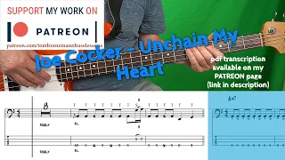 Joe Cocker Unchain My Heart Bass Cover With Tabs 