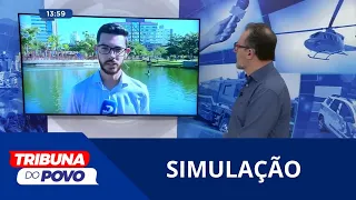 Maio Amarelo: bombeiros realizam simulado de acidente no Parque Ramiro Ruediger