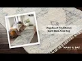 Ungebuurt Traditional Dark Blue Area Rug