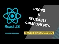 How to pass data using props Reusable components React JS full tutorial