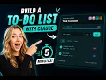 Make a To Do List App FAST Using Claude