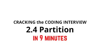 2 4 Partition Cracking the Coding Interview Solution