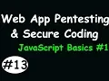 Web Application Penetration Testing and Secure Coding - JavaScript Basics