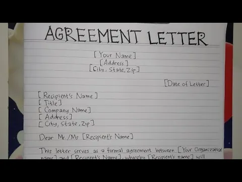 Download MP3 How to Write An Agreement Letter Template & Sample | Writing Practices