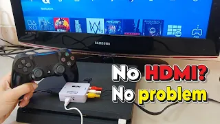 how to connect ps4 to old tv no hdmi port hdmi to av converter guide