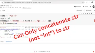 TypeError can only concatenate str not int to str in python