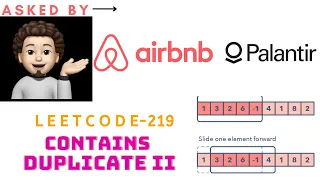 Contains Duplicate II Sliding Window - Airbnb Palantir Technologies Explanation Live Coding