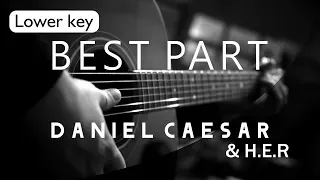 Download Best Part - Daniel Caesar Feat Her Lower Key ( Acoustic Karaoke ) MP3