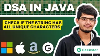 Check If The String Has All Unique Characters Top Interview Question Java DSA Geekster