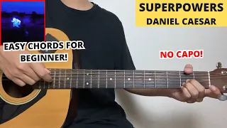 superpowers daniel caesar guitar tutorial easy chords for beginner no capo 