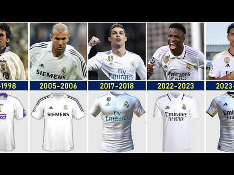 Download MP3 Evolution REAL MADRID Heimtrikot 1984-2023