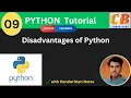 Python Programming for Beginners Disadvantages of Python CODERBABA Part-9