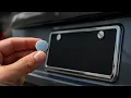 Empty License Plate Frame Chrome Hole Caps Review