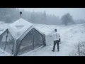 Snow Camping in a Two-Room Tent ❄️ || First Snow Camp of the Season ❄️