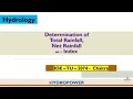 Determination of Total Rainfall Net Rainfall and w - Index