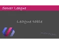 League table PHP C Soccer League with Polymer