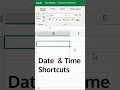 Excel Date and Time Shortcut
