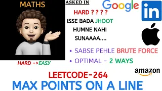 Max Points on a Line - Google Apple LinkedIn Amazon Explanation Live Coding