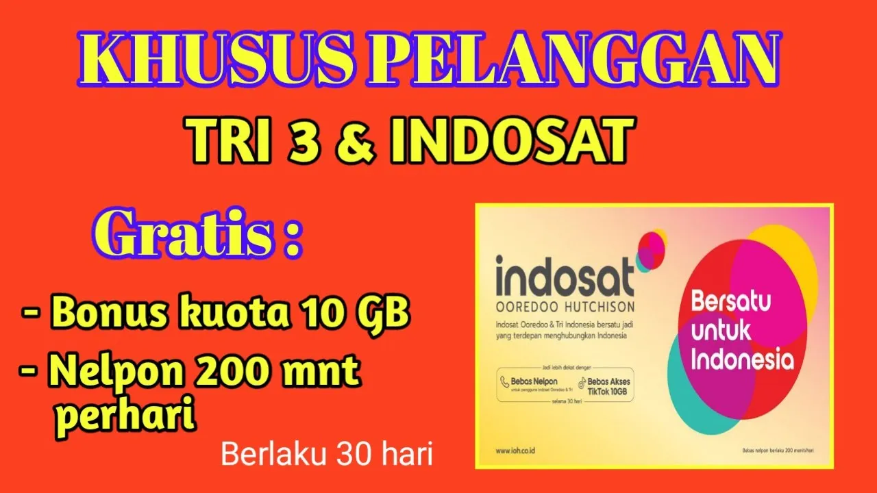 CARA MENDAPATKAN KUOTA GRATIS INDOSAT TERBARU TANPA RIBET