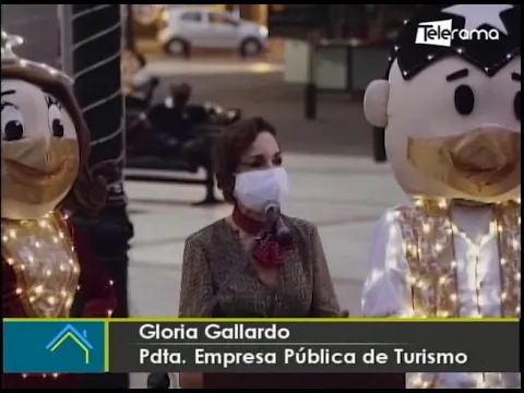 6 Carros alegóricos y más de 130 mil luces led adornan plaza de la administración en Guayaquil