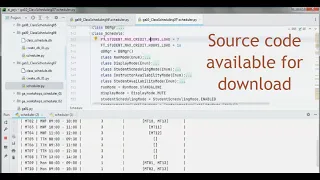 Class Scheduling Python Genetic Algorithm Credit Hours prototype project 07 - public version