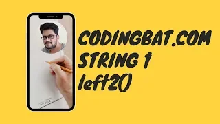 11 Codingbat String 1 left2 Java coding practice UiBrains by Naveen Saggam